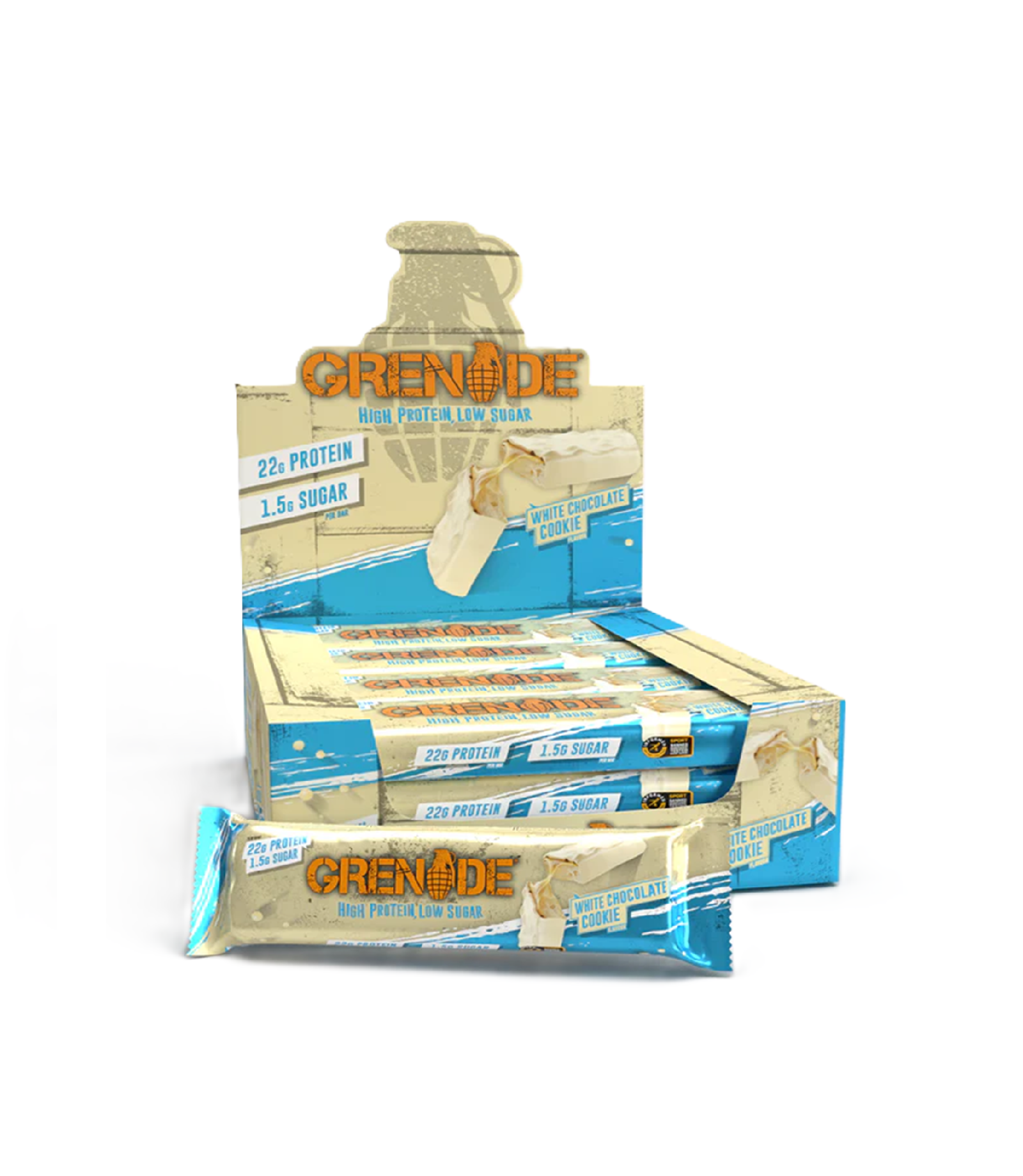 Grenade White Chocolate Cookie Protein Bar 12 x 60 gr 