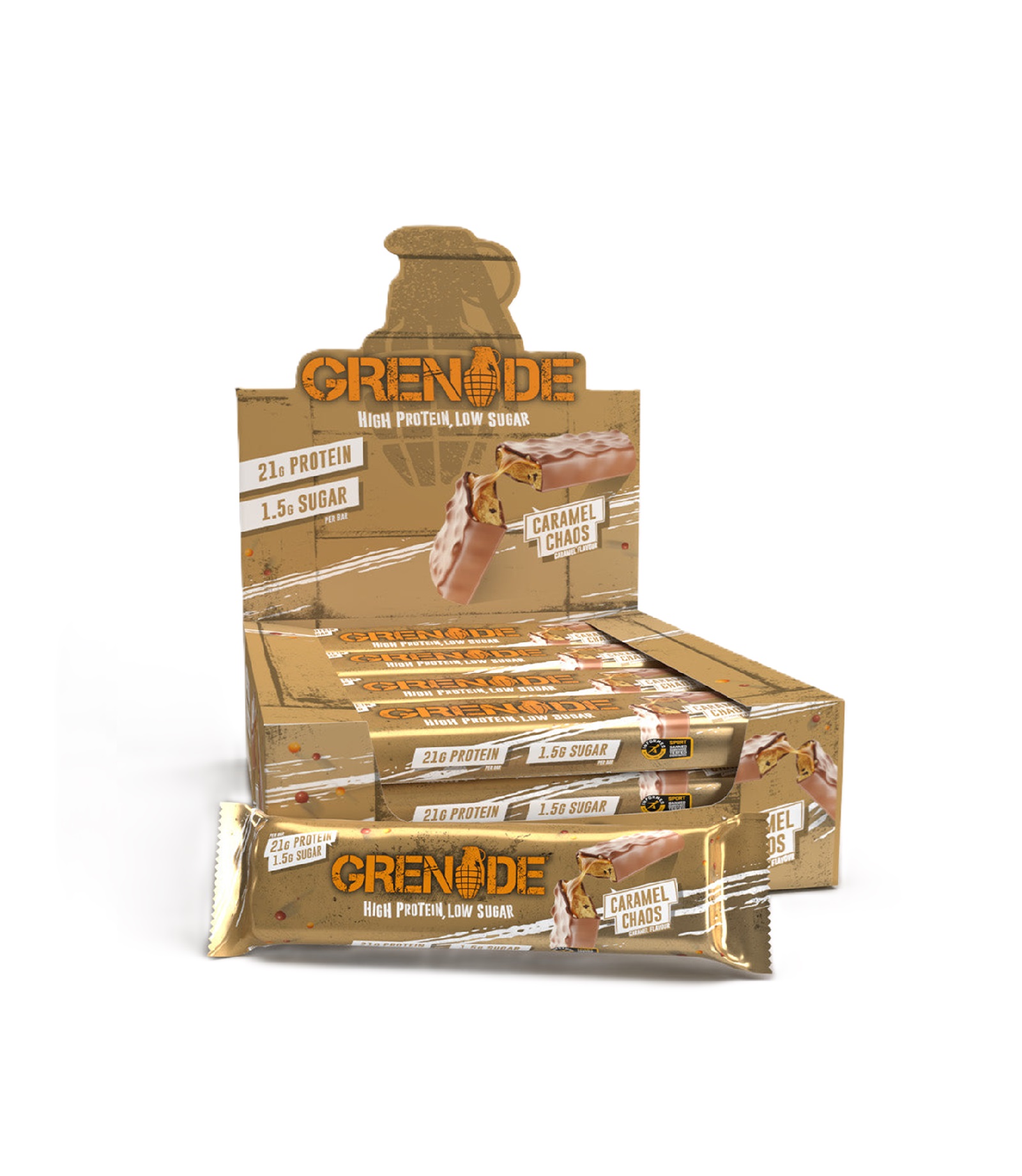 Grenade Caramel Chaos Protein Bar 12 x 60gr 